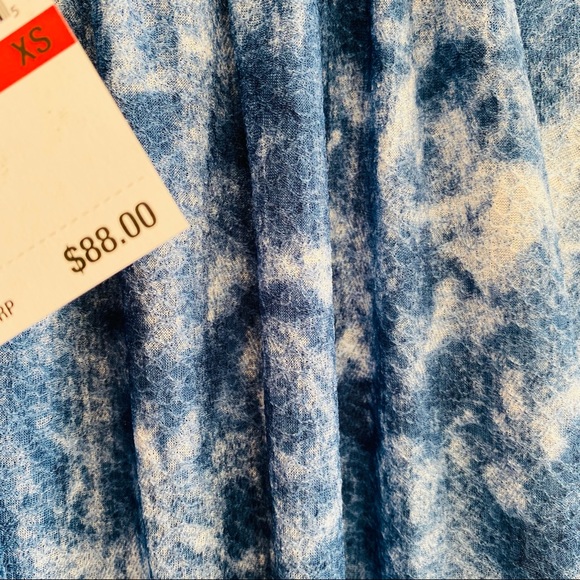 New Michael Kors Tie-Dye Long Sleeve Off the Shoulder Top - Picture 8 of 10